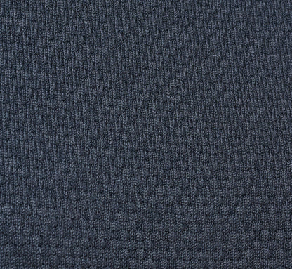 Short Sleeve Scalloped Sweater Top In Slate Blue