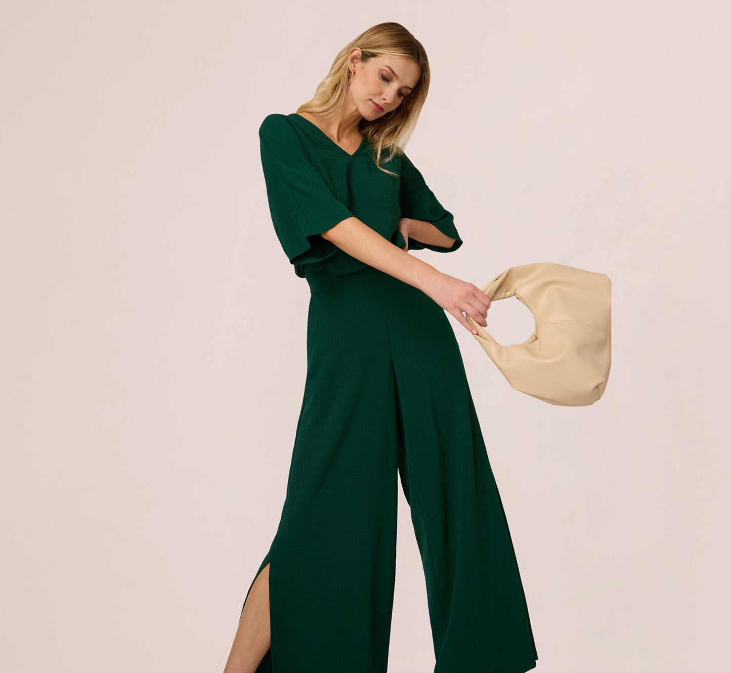 Short Sleeve Top And Wide Leg Pant Airflow Set In Botanical Garden