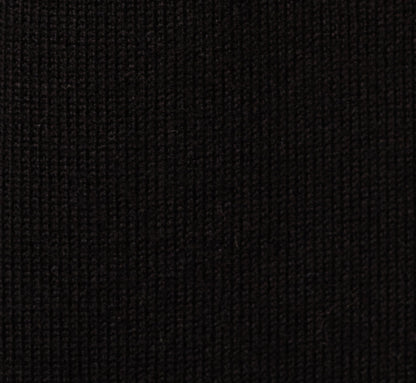 Short Sleeve Pearly Tie Neck Knit Top In Black