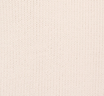 Short Sleeve Scalloped Trim Polo Sweater In Cream Black