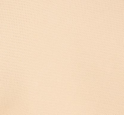 Three Quarter Sleeve Scallop Fringe Sweater In Cream