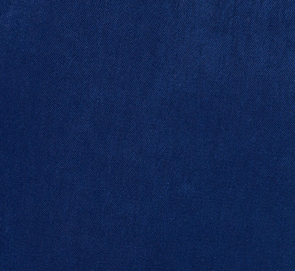 Satin Sleeveless Asymmetric Dress With Draped Neckline In Navy