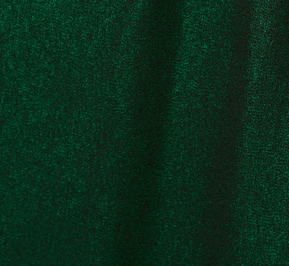 Metallic Blouson Halter Dress In Emerald Green