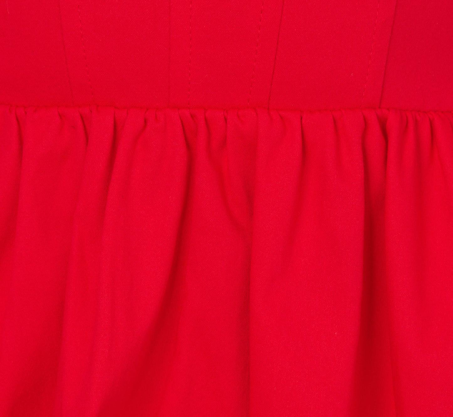 Square Neck Bubble Dress In Scarlet