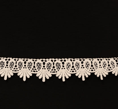 Sleeveless Crochet Lace A Line Midi Dress In Black Ecru