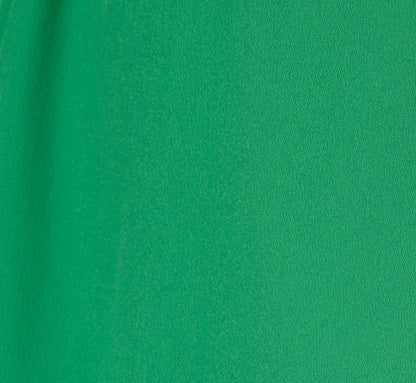 Long Sleeve Scallop Trim Short Dress In Green