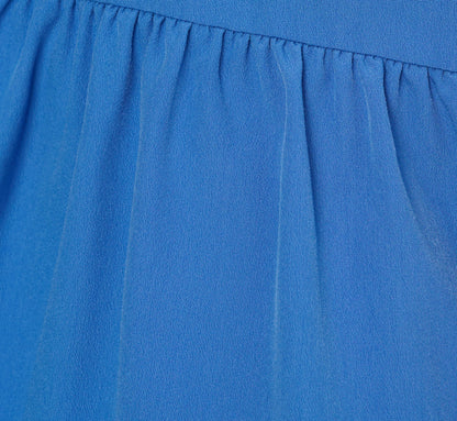 Bell Sleeve Short Shirt Dress In Cool Water