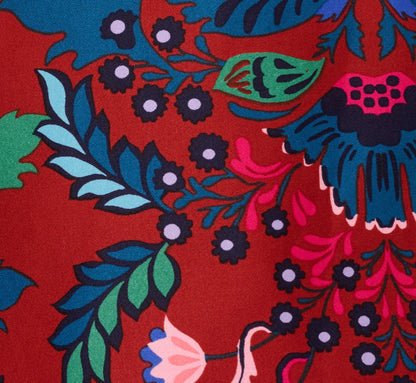 Sleeveless Paisley Wrap Skirt Short Dress In Brown Multi