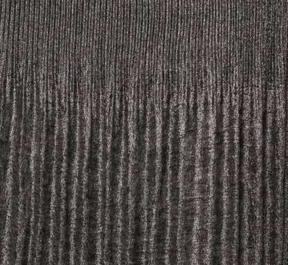 Pleated Metallic High Low Maxi Halter Dress In Gunmetal Black