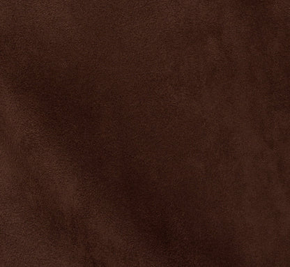 Long Sleeve Microsuede Shift Dress In Dark Brown