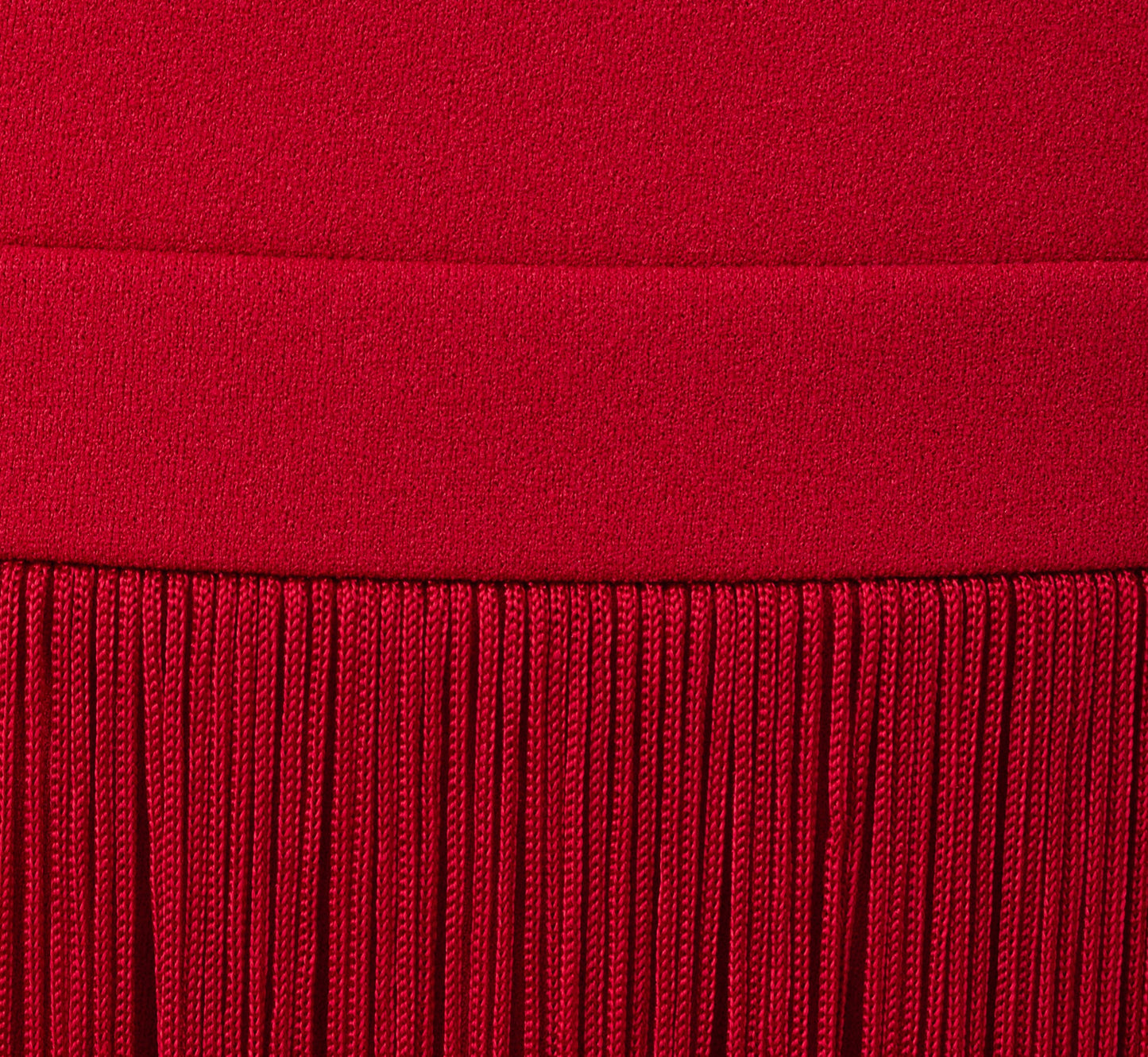 One Shoulder Fringe Mini Dress In Matador Red