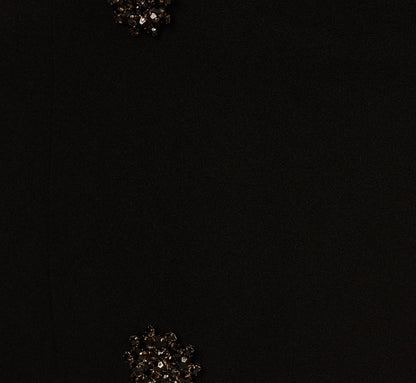 Strapless Knit Crepe Blazer Midi Dress In Black