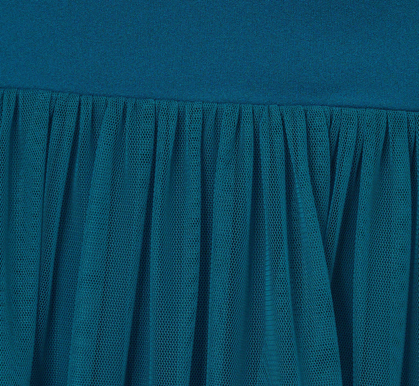 Knit And Mesh Tiered Midi Halter Dress In Peacock