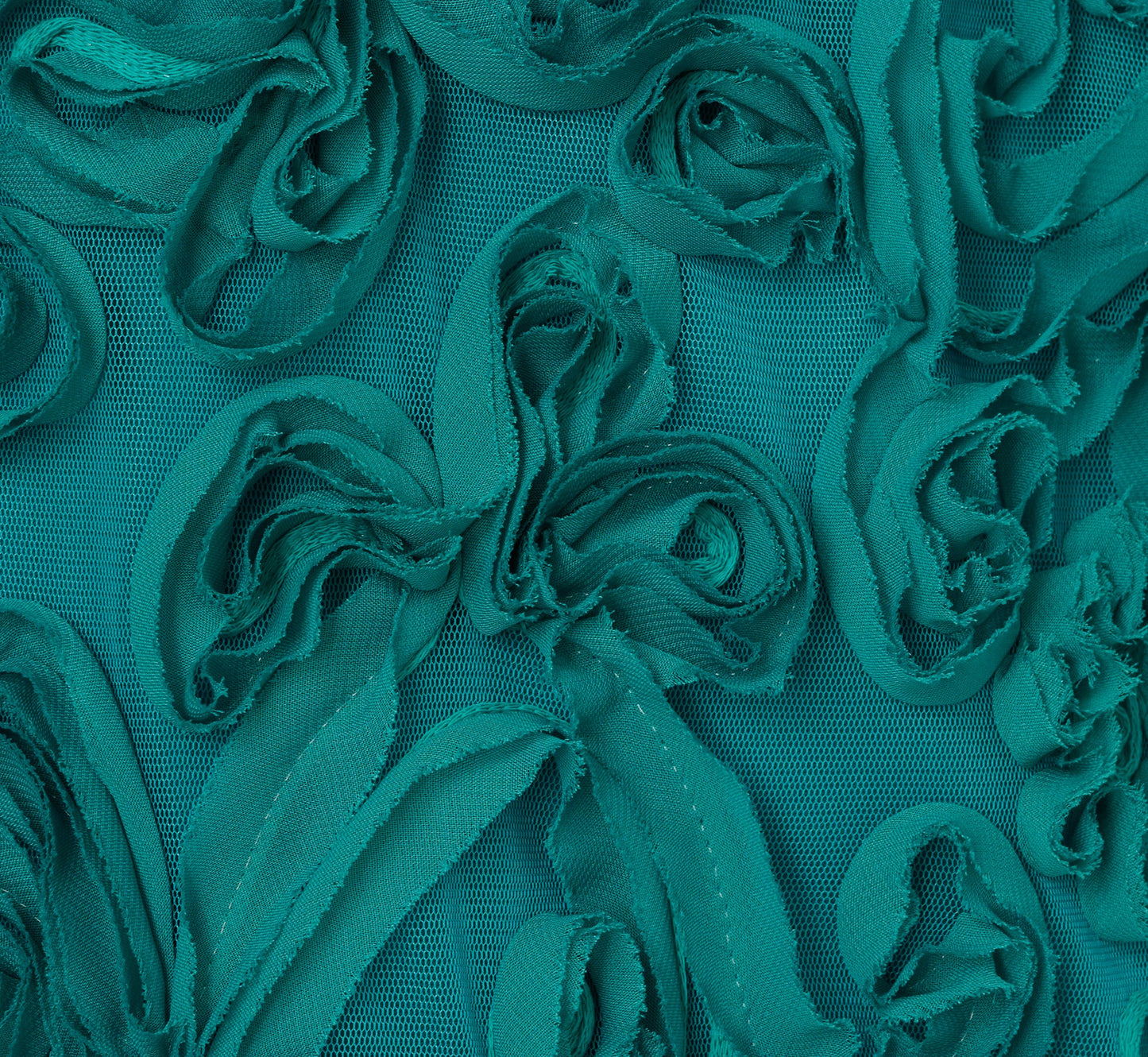Soutache Embroidered Trapeze Dress In Teal Lagoon