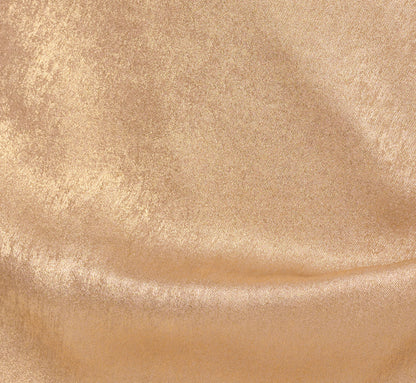 Strapless Foil Flounce Gown In Light Gold