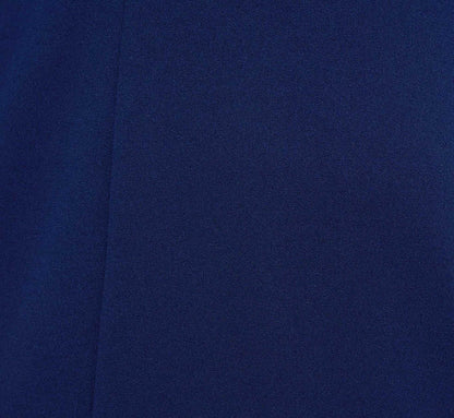 Plus Size Knit Crepe Sheath Dress With Tiered Three Quarter Sleeves In Navy Sateen