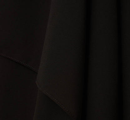 Plus Size Sleeveless Chiffon Dress With Cascading Details In Black