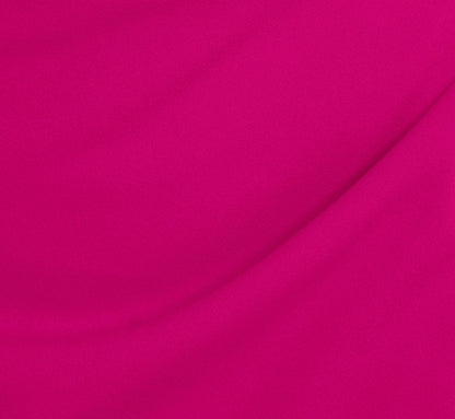 Crepe Faux Wrap Sheath Dress With Floral Accent Short Sleeves In Pink Flambe