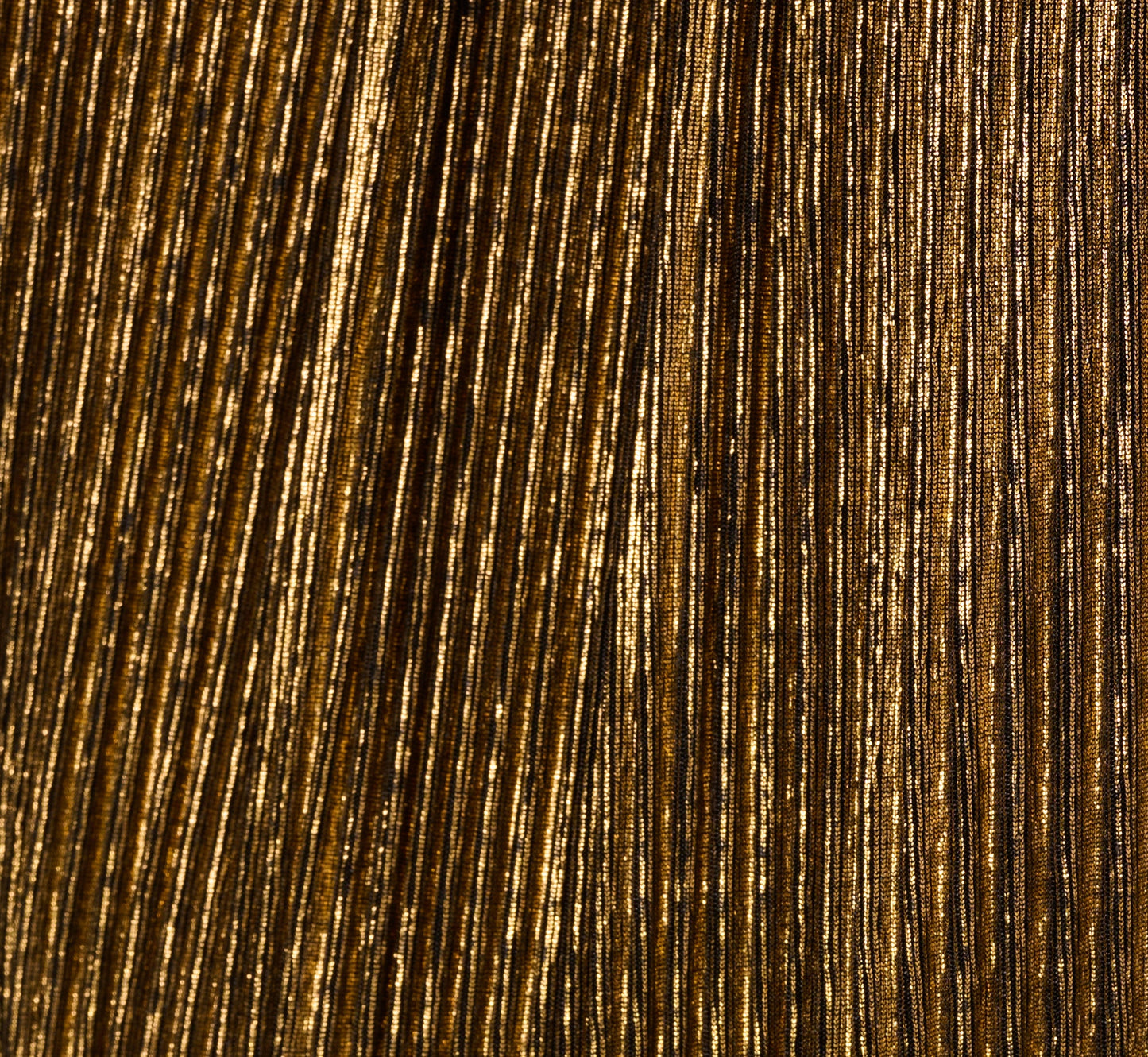 Halter Pleated Metallic Dress In Gold