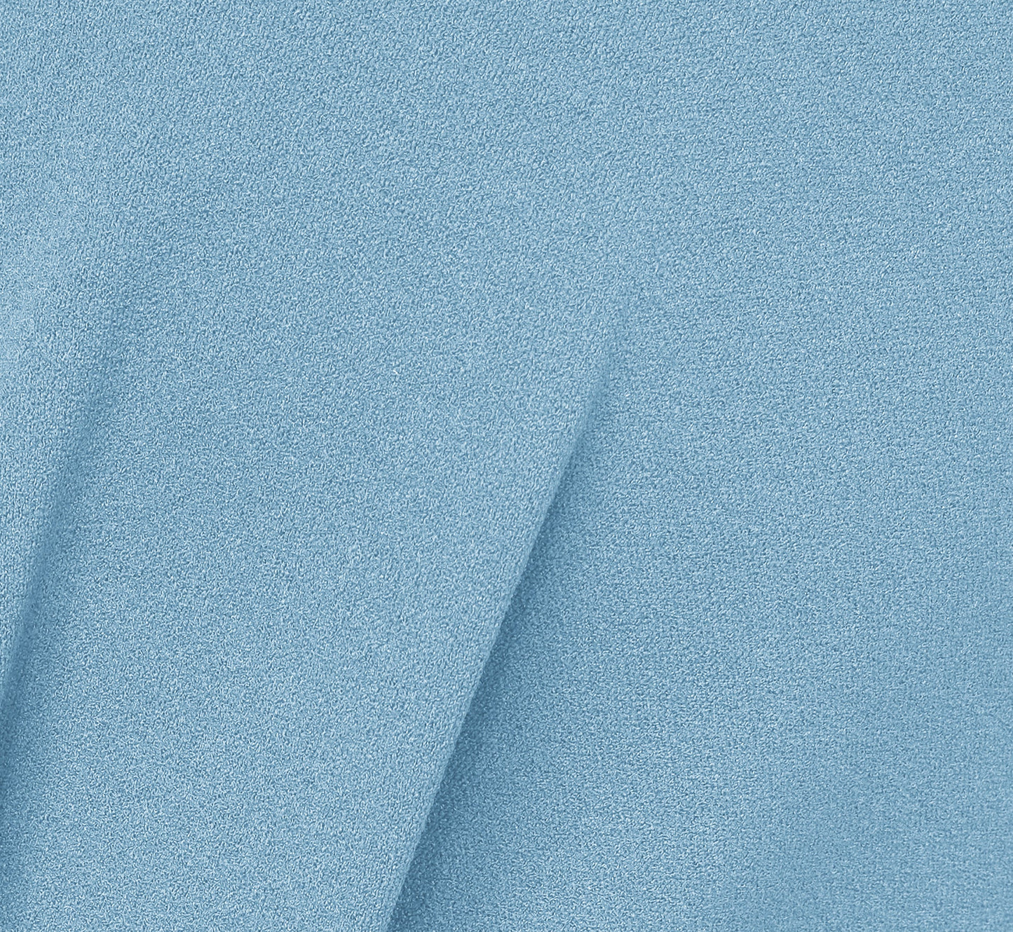 Three Quarter Sleeve Pleated Midi Dress With Tie Waist In Blue Mist