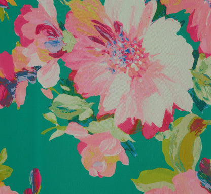 Floral Chiffon Halter Midi Dress In Green Multi