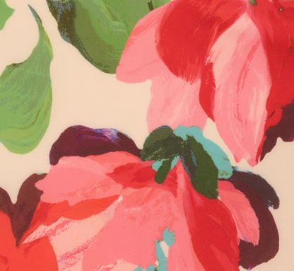 Floral Keyhole Halter Flounce Dress In Blush Multi