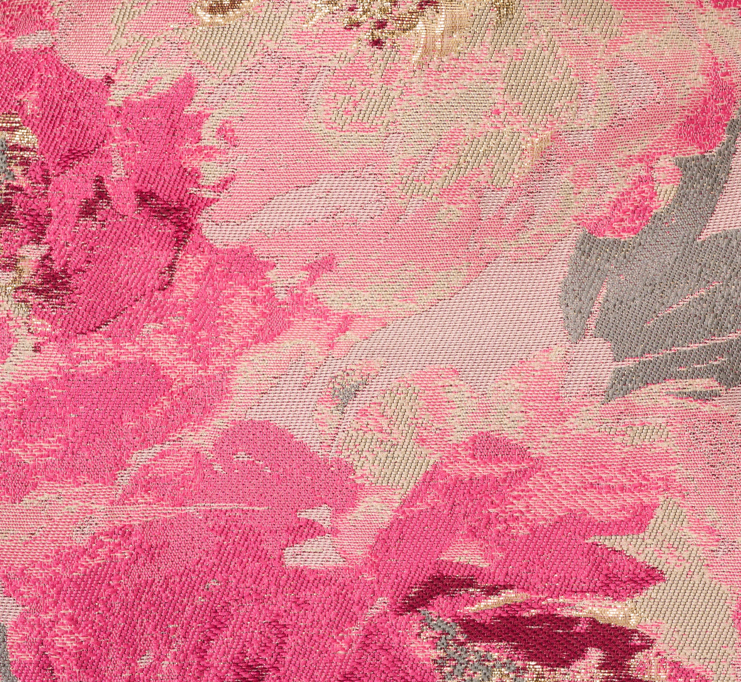 Sleeveless Floral Jacquard Fit And Flare High Low Dress In Pink Multi