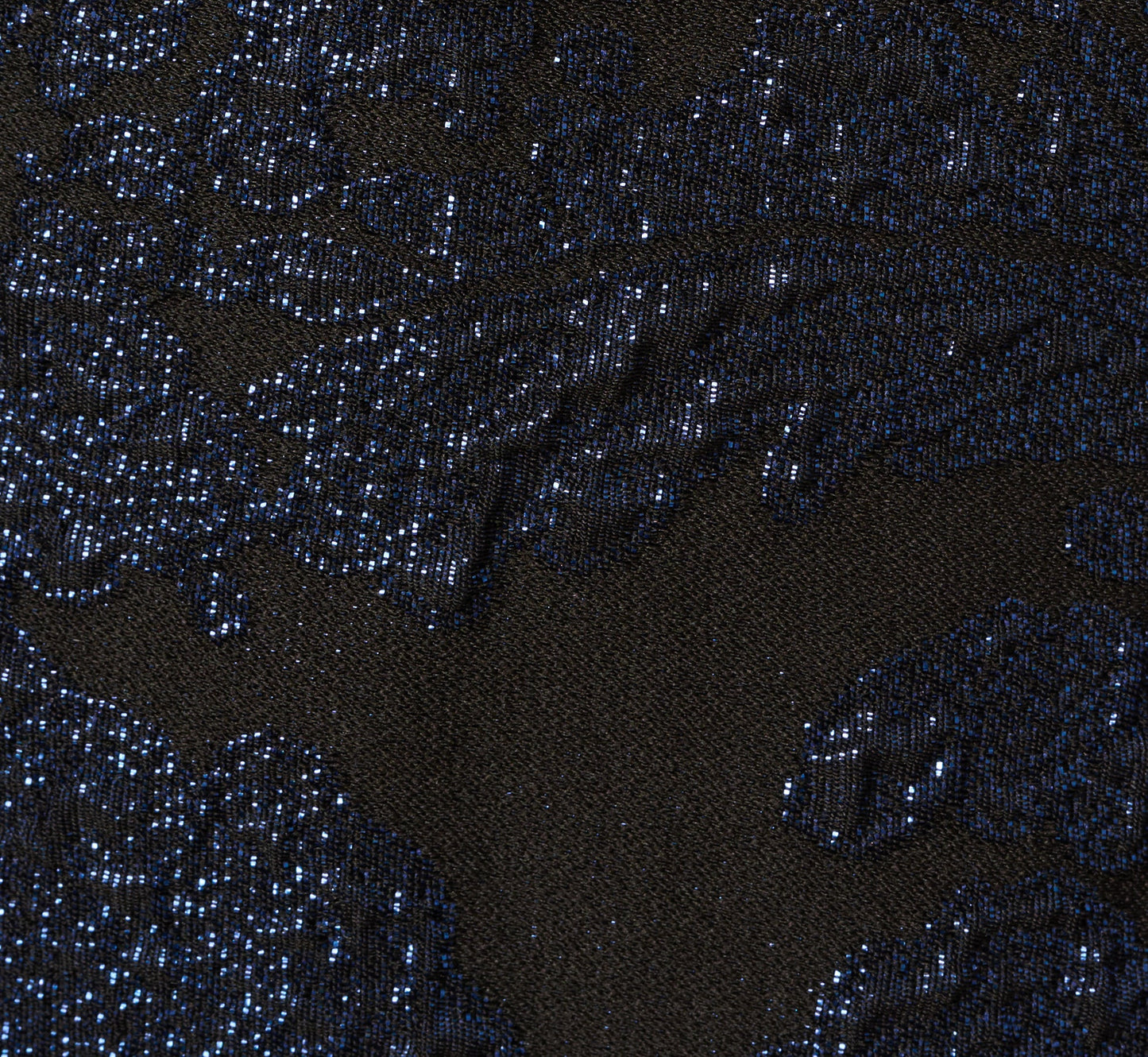 Three Quarter Bell Sleeve Short Jacquard Dress In Navy Black