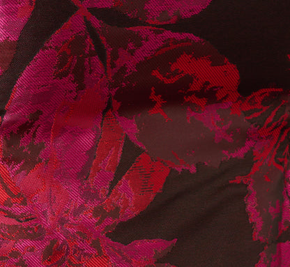 Sleeveless Chrysanthemum Floral Jacquard Midi Dress In Pink Multi