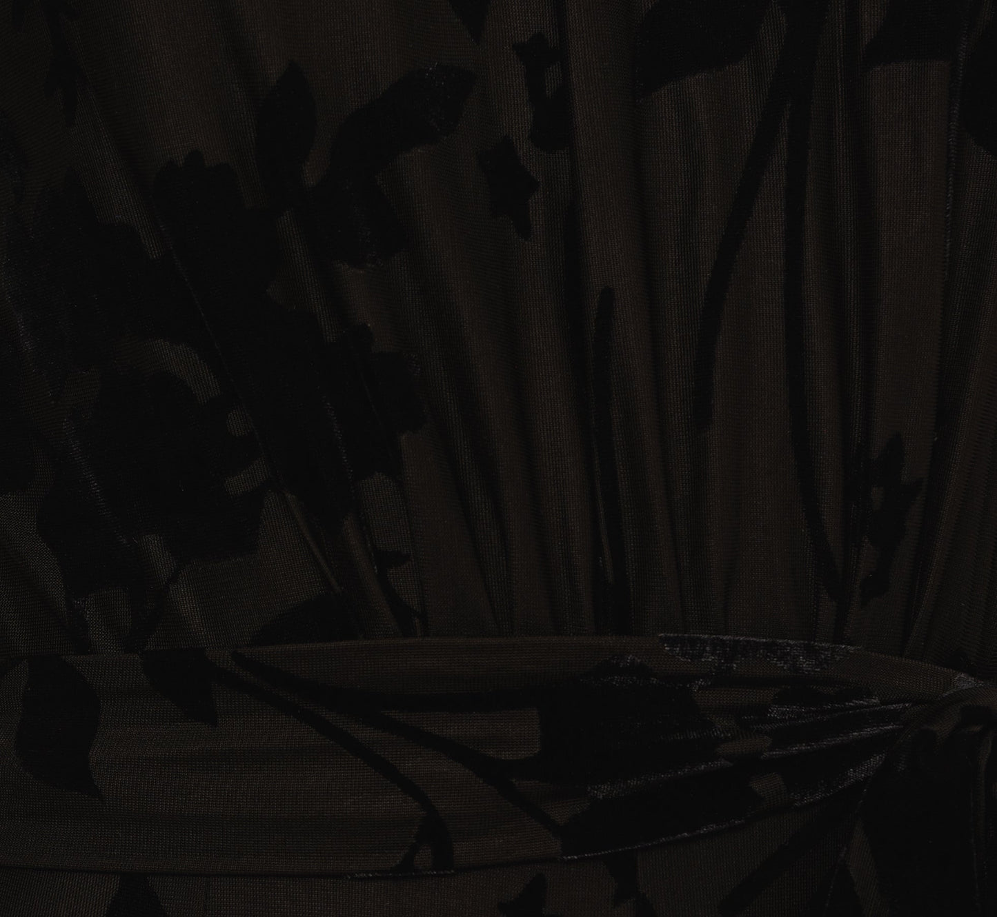 Sleeveless Floral Burnout Velvet Jumpsuit In Black