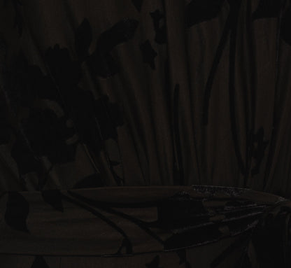 Sleeveless Floral Burnout Velvet Jumpsuit In Black