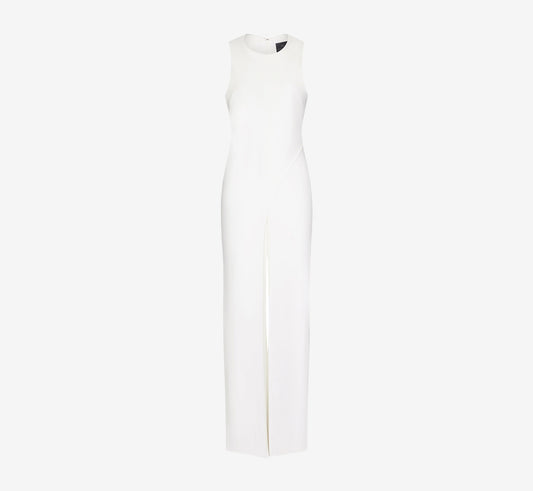 Sleeveless Asymmetrical Jumpsuit In Ivory