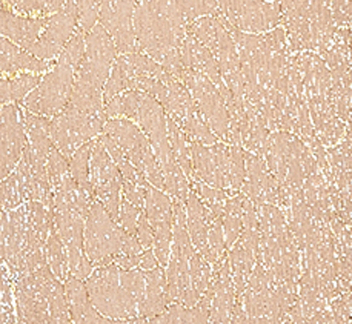 Metallic Mesh Draped Gown In Rose Gold