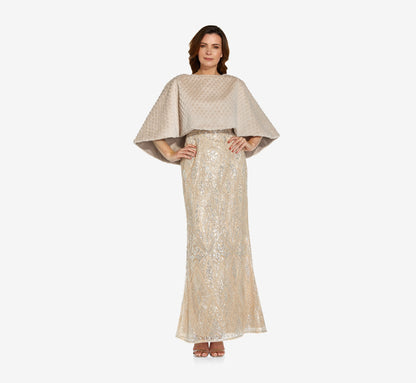 Faux Fur Cape In Marble