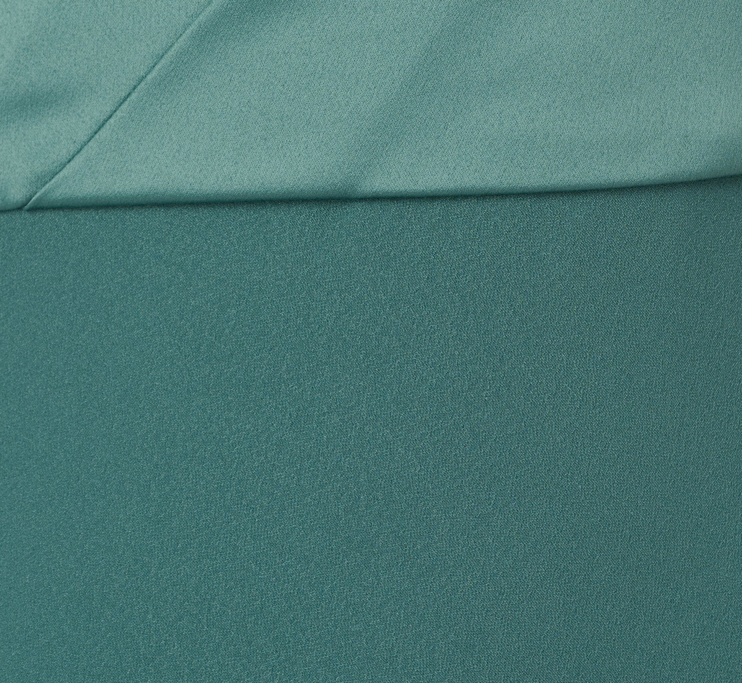 One-Shoulder Long Satin Crepe Mermaid Gown In Green Slate