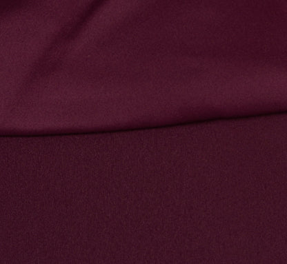 One-Shoulder Long Satin Crepe Mermaid Gown In Bordeaux Glow