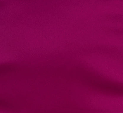 Satin Crepe One Shoulder Gown With Metal Ring Accent In Wild Magenta