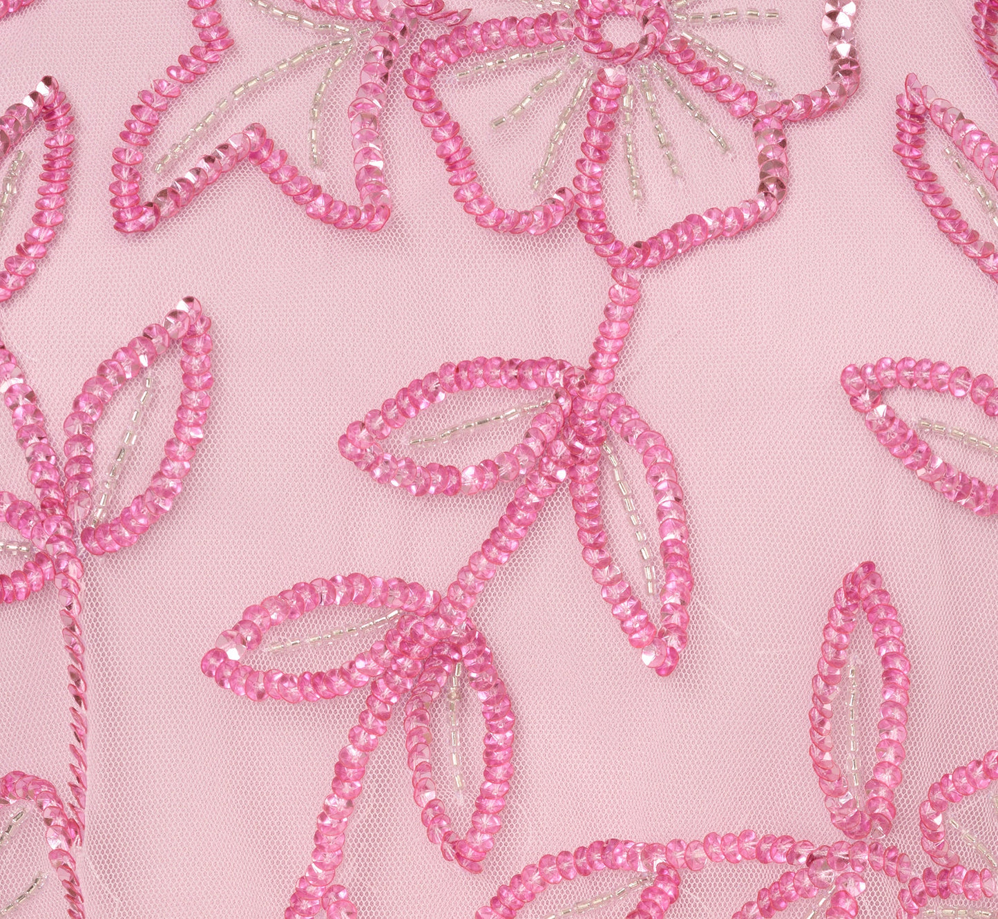 Sleeveless Blouson Mermaid Gown With Jasmine Beading In Pink Lace