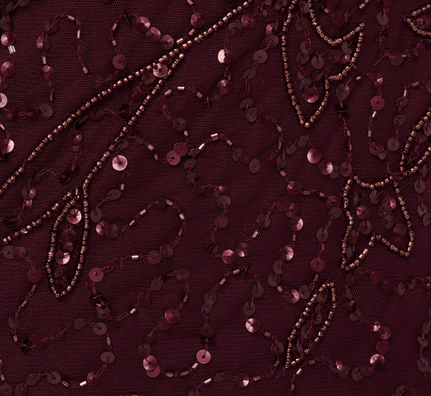 Beaded Short Sleeve Sheath Dress In Night Plum