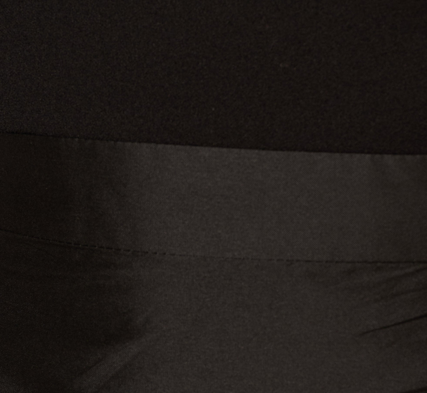 Crepe Combo Taffeta Dress In Black