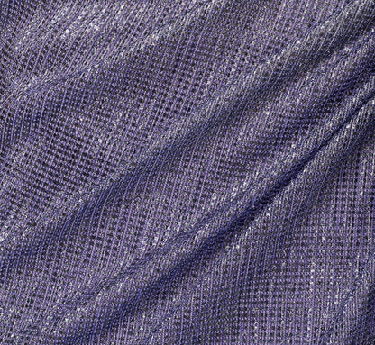 Draped Metallic Foil Long Dress In Peri Cruise