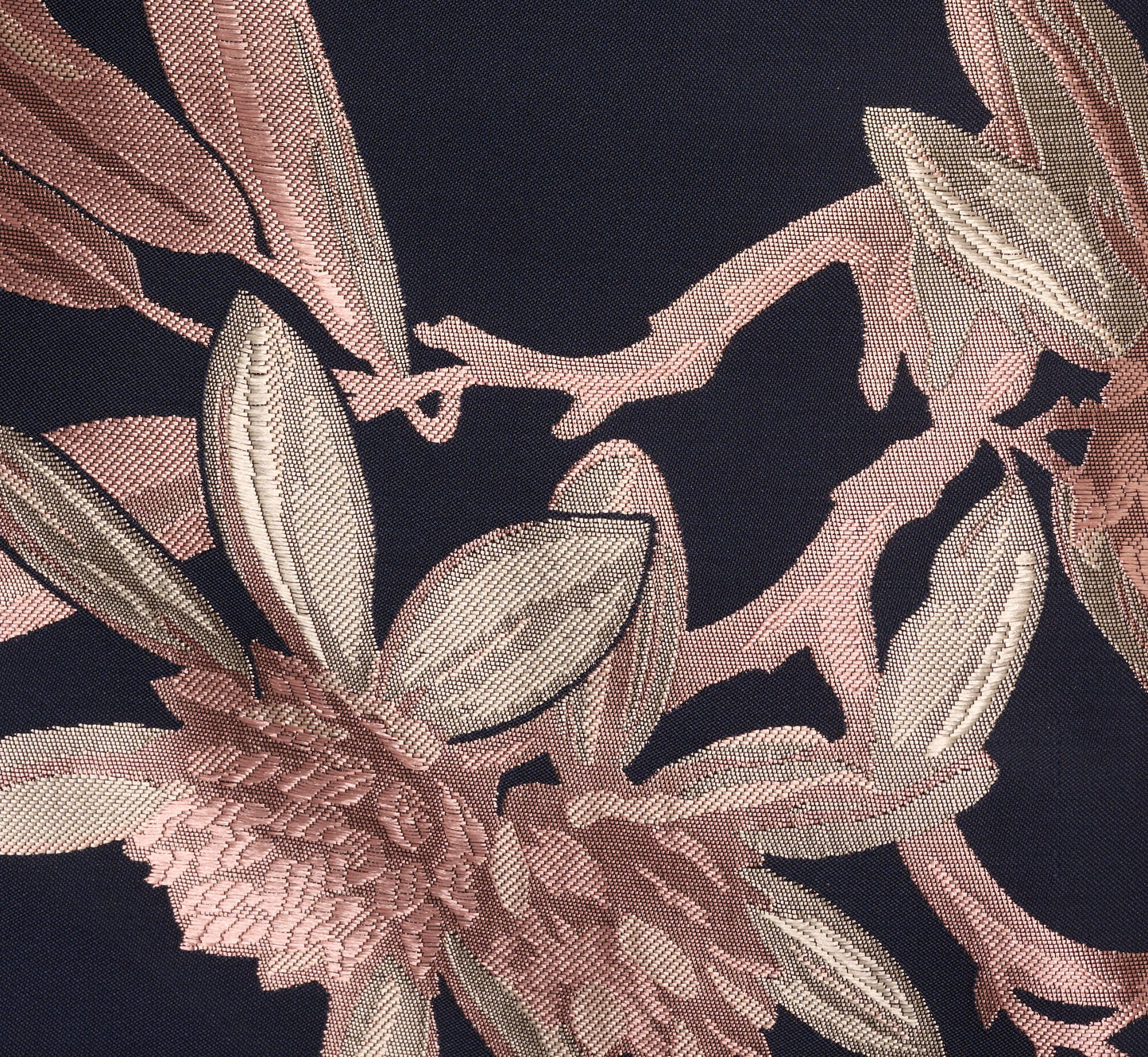 Off Shoulder 2 Tone Jacquard Fit And Flare Midi Dress In Navy Blush