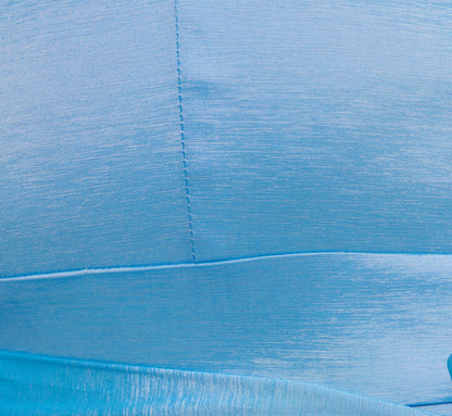 Plus Size Three Quarter Sleeve Taffeta Midi Shirt Dress In Bluebell