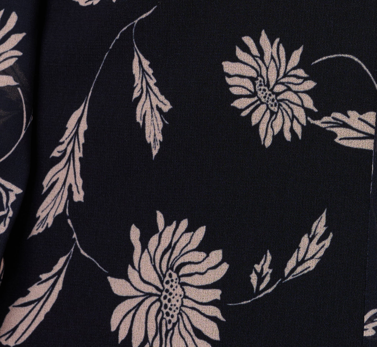 Long Sleeve Floral Chiffon Maxi Dress In Navy Blush