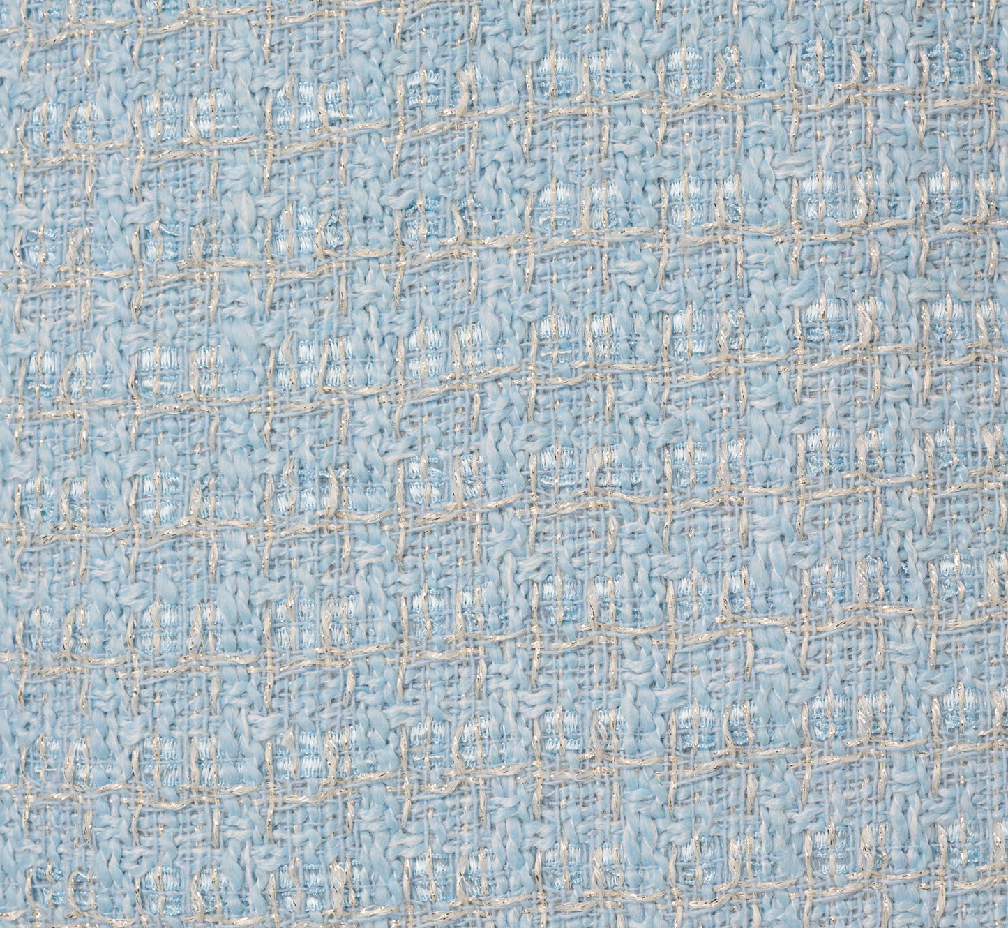 Sleeveless Tweed Beaded Keyhole Shift Dress In Light Blue