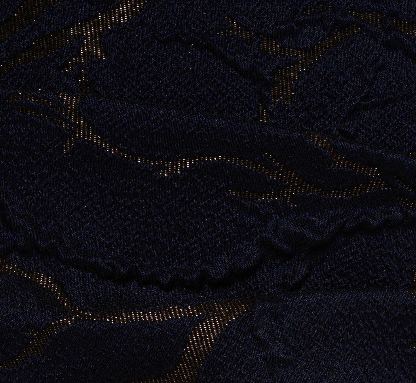 Sleeveless Jacquard Column Gown In Navy