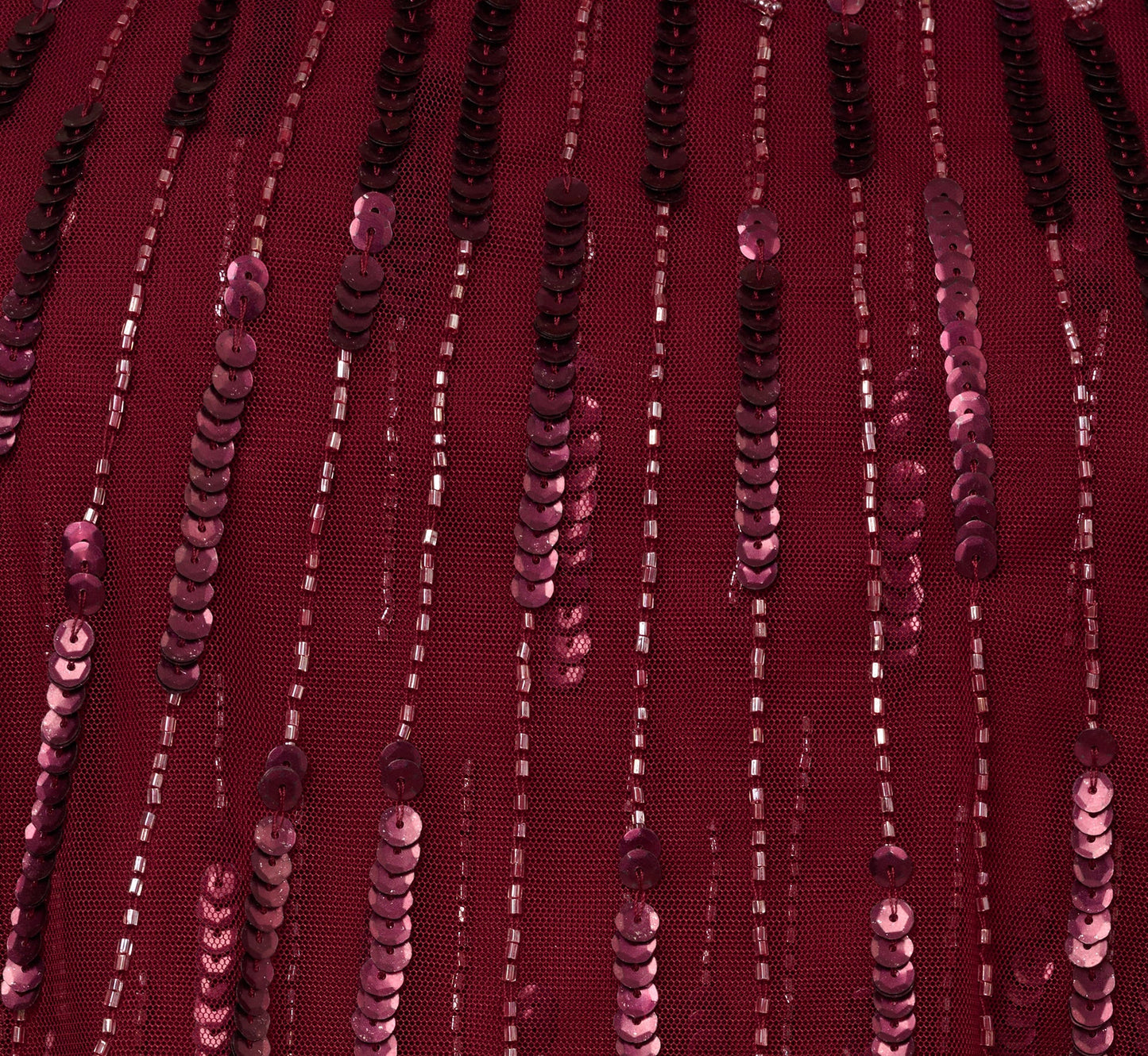 Plus Size Linear Bead Cape Column Gown In Mahogany