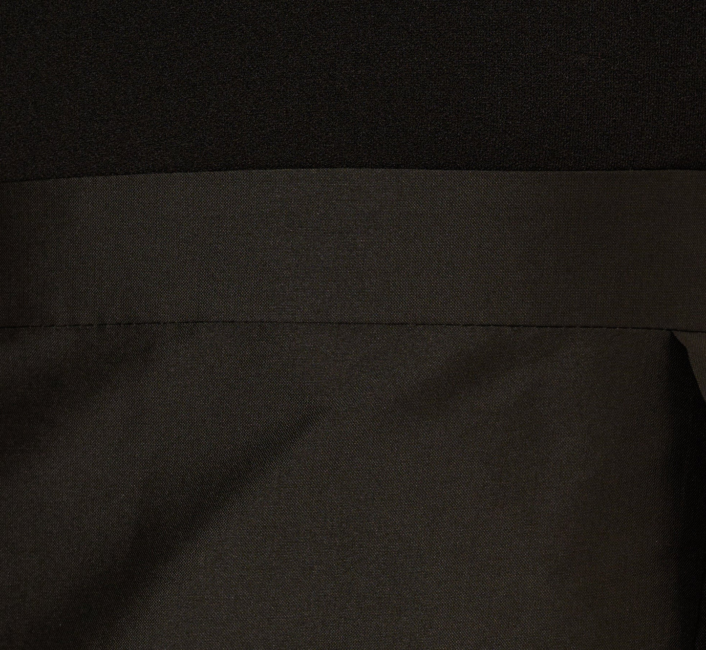 Sleeveless Asymmetrical Draped Taffeta Combo Gown In Black