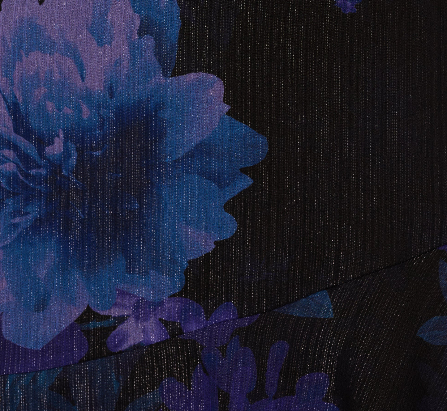 Sleeveless Glitter Floral Ruffle Midi Dress In Black Multi