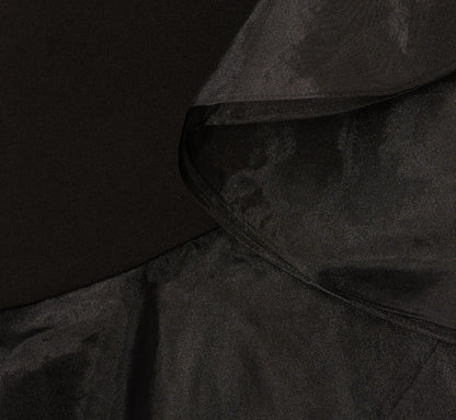 Tiered Trumpet Dress With Ruffles In Black